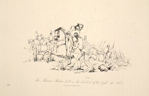 Sir Thomas Picton fell in the thickets of the fight